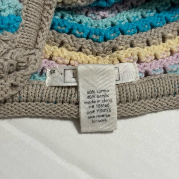 Full Tilt Multicolor Crochet Tank Top - Picture 5 of 7